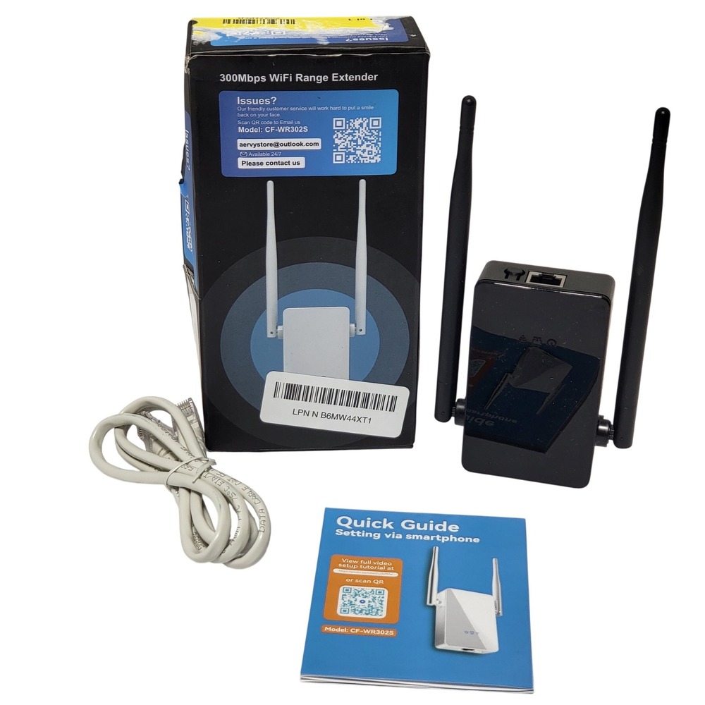 300Mbps WiFi Range Extender CF-WR302S Dual Antenna Wireless Signal Booster Black